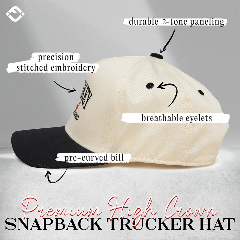 Funky Junque Vintage Canvas Snapback Hat - Adjustable 2 Tone Cap for Men Women - Put It On My, Cowboy, Girl Dad, Funny - Image 3